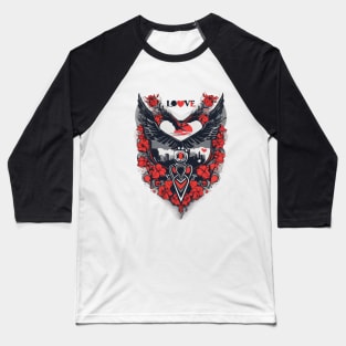 Valentine day heart pattern Baseball T-Shirt